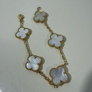 Clover Bracelet - mother pearl 925 Silver.